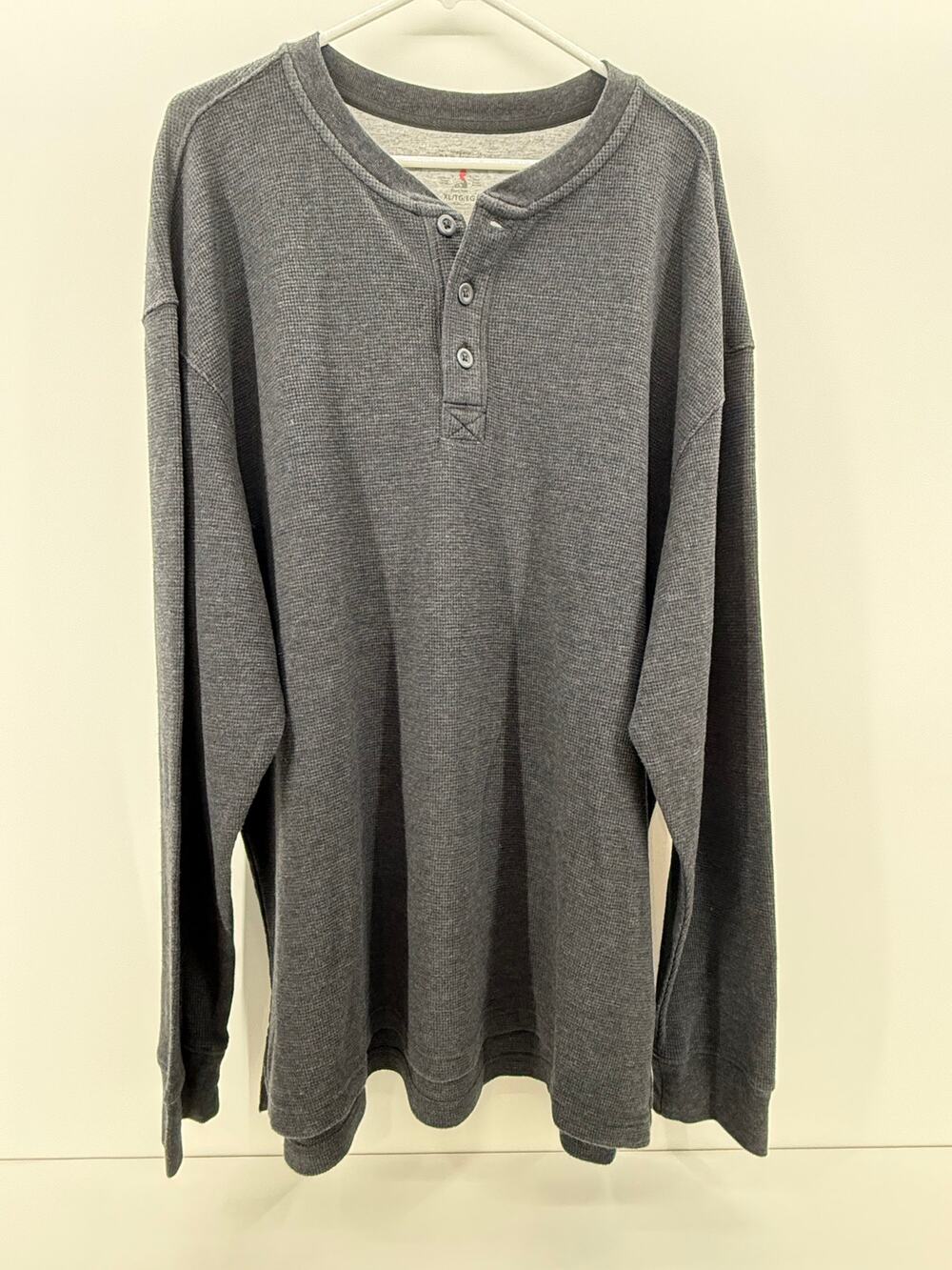 Men's Red Head Gray Thermal Long Sleeve Shirt XL
